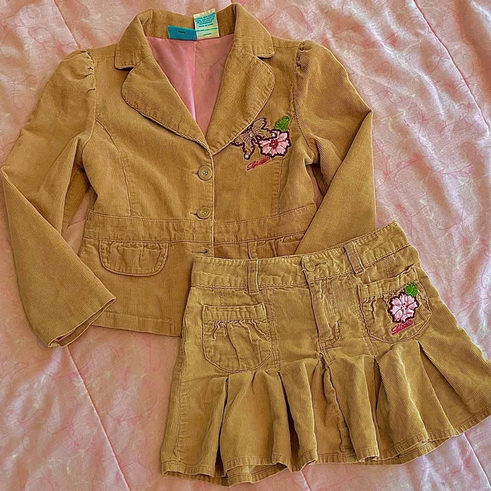Y2K Lizzie Mcguire Coat and Skirt set